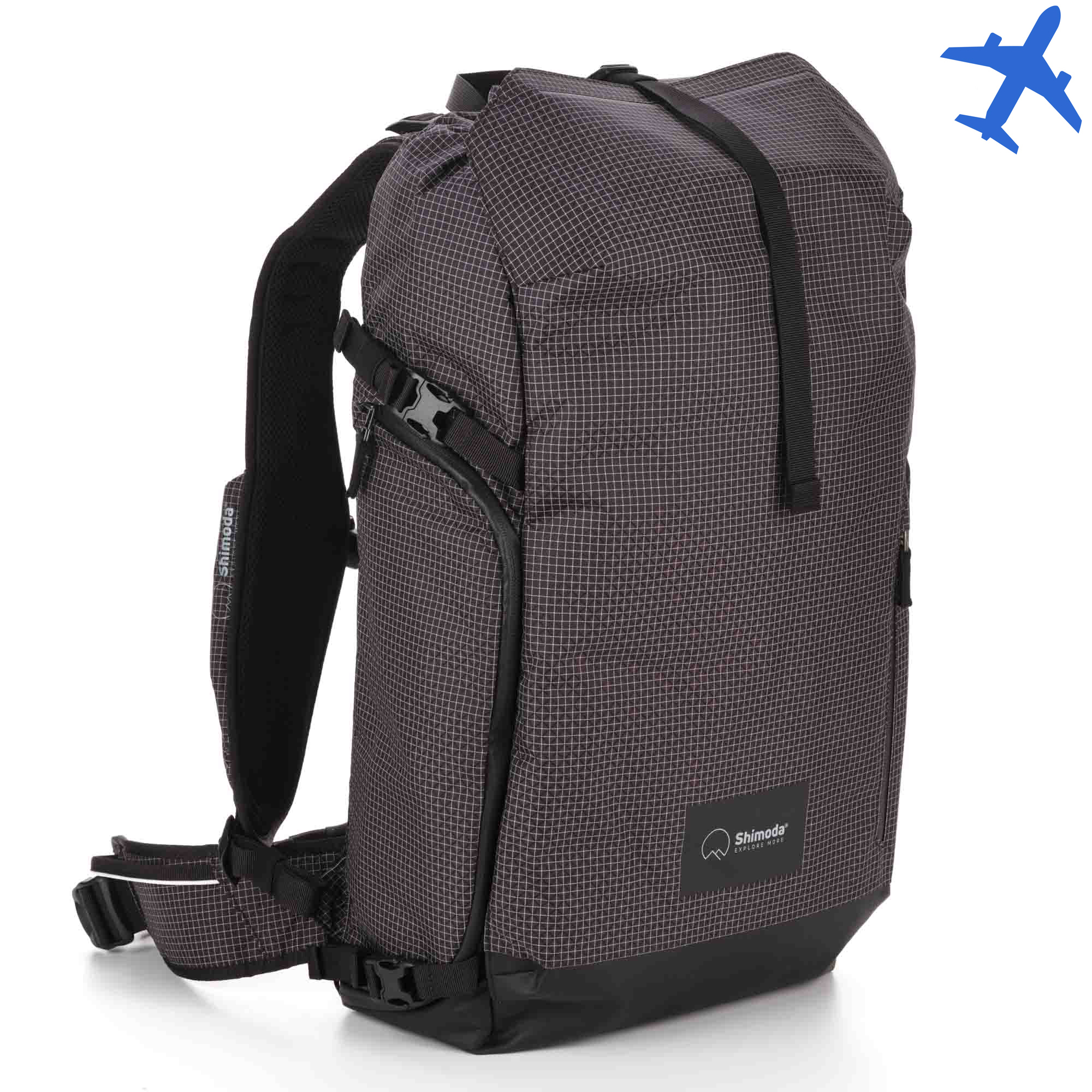 Фоторюкзак Shimoda Sidecountry 32 Black/White 520-354 подходит для ручной клади