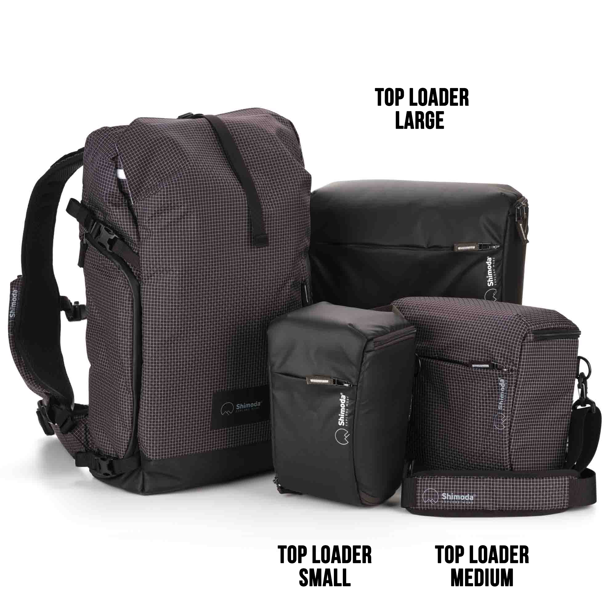 Дополнительные сумки Shimoda Top Loader для фоторюкзака Shimoda Sidecountry 32 Black/White 520-354