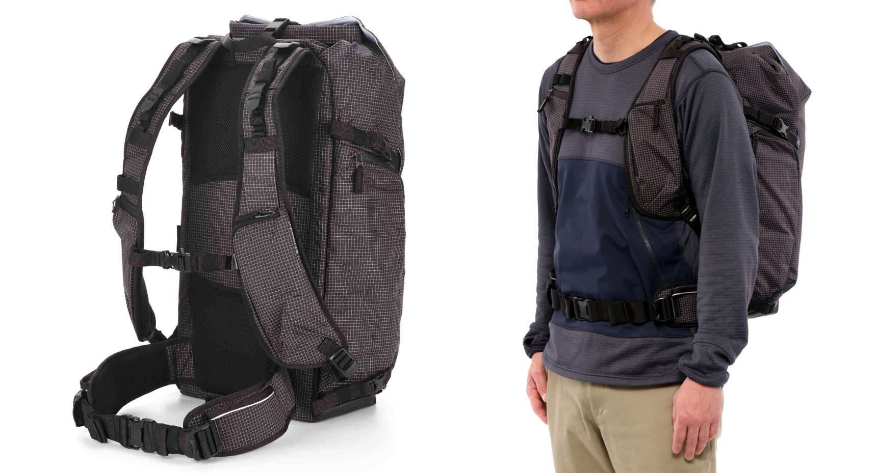 Фоторюкзак Shimoda Sidecountry 32 Starter Kit Black/White 520-355 комфортная носка, вентилируемые плечевые лямки и спинка