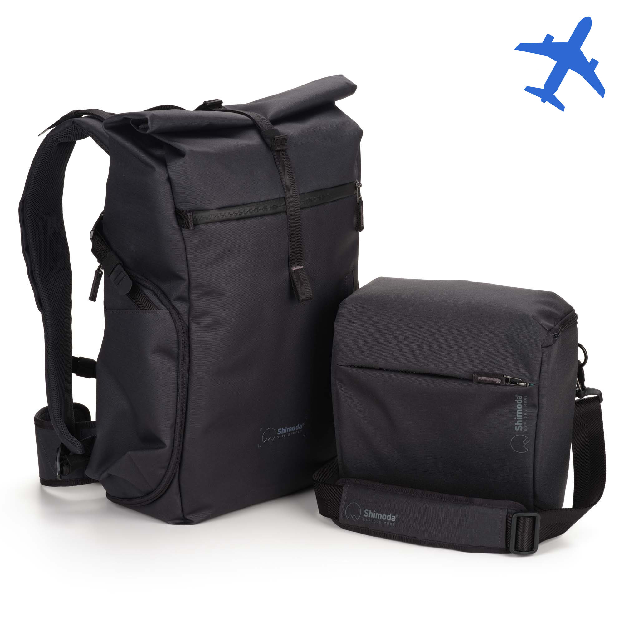 Фоторюкзак Shimoda Side Street 22 Starter Kit Anthracite 520-380 в комплекте с сумкой для фото