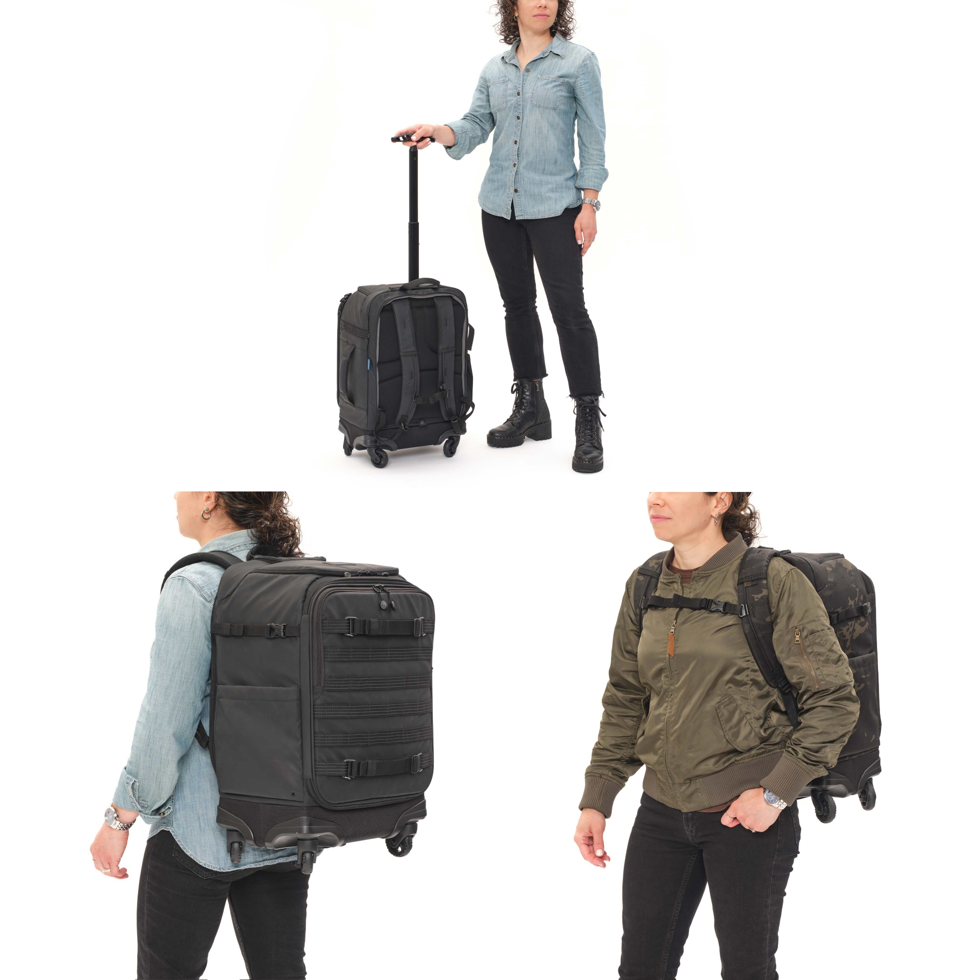 Чемодан-рюкзак на колесах для фото техники и объективов Tenba Axis 28L Spinner Black 637-790