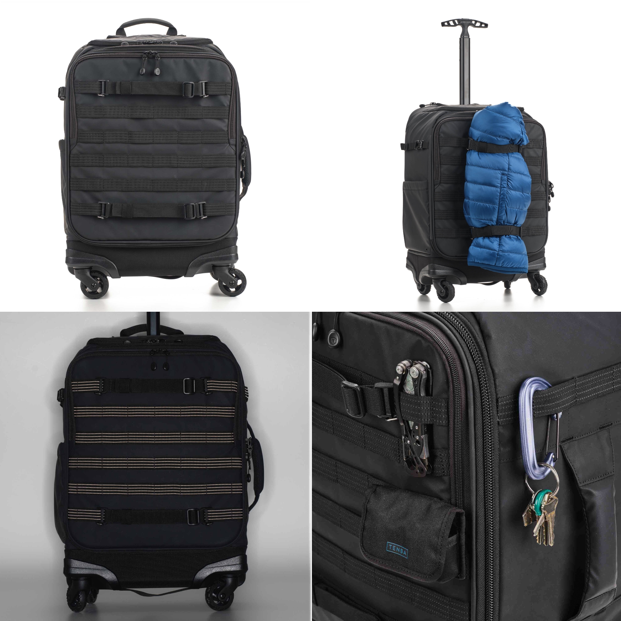 Система MOLLE в чемодане на колесах Tenba Axis 28L Spinner Black 637-790