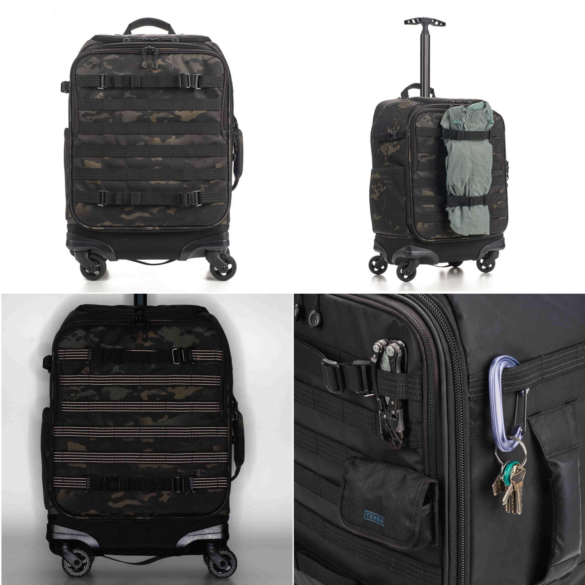 Система MOLLE в чемодане на колесах Tenba Axis 28L Spinner Multicam 637-791