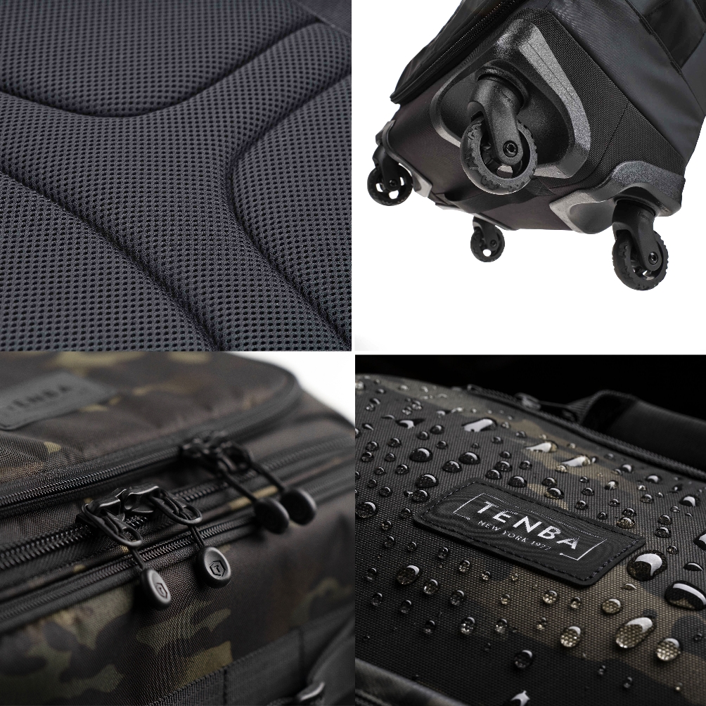 Tenba Axis 28L Spinner Multicam 637-791 Водоотталкивающая прочная ткань и надежные молнии YKK